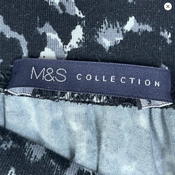 Marks & Spencer Black Mix Midi Skirt - Picture 6 of 7